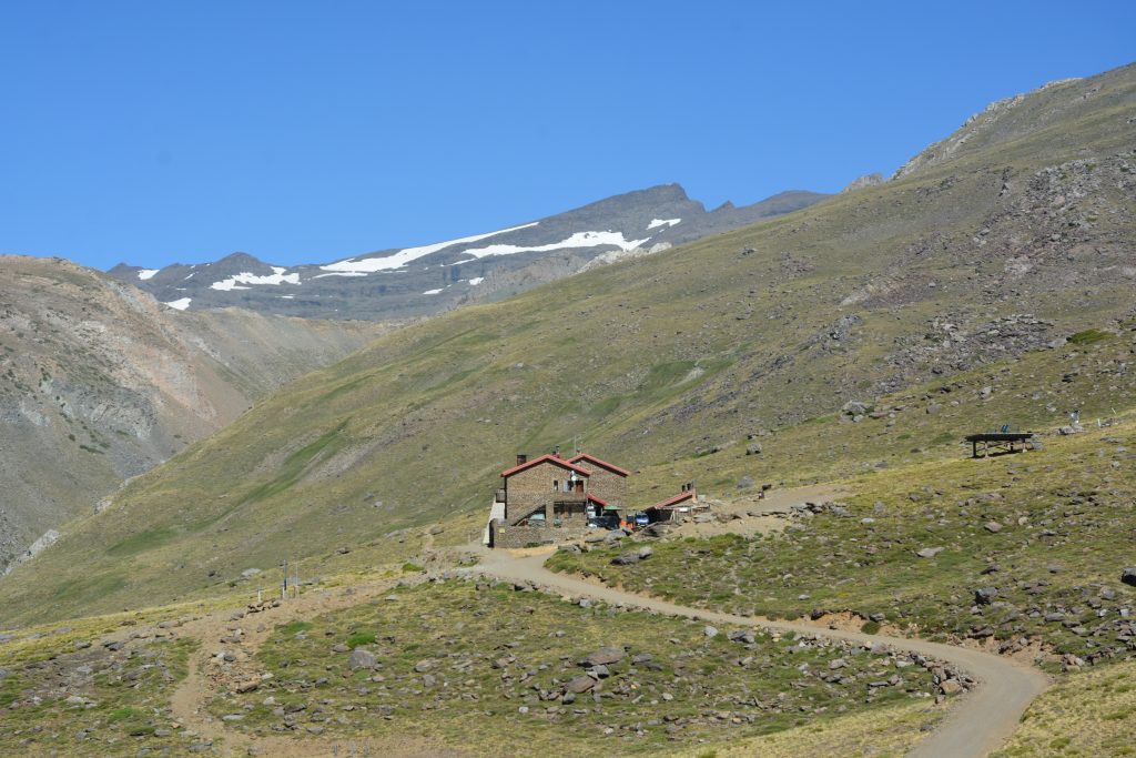 Refugio Poqueira at 2500 m in the Sierra Nevada, 4-5 hour hike from Capileira.