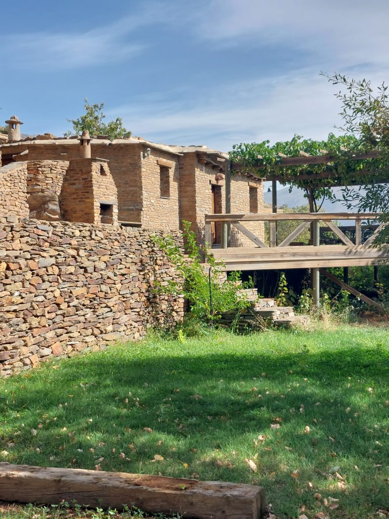 Walnut Cortijo with large private wooden terrace.